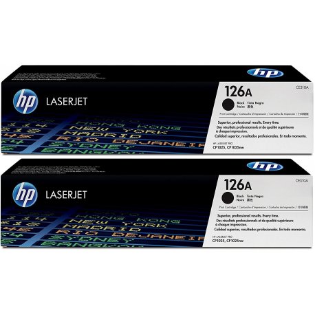 HP 126A Black Original LaserJet Toner Cartridge Dual Pack, Codigo: CE310AD