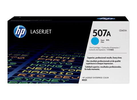 HP 507A Cyan Original LaserJet Toner Cartridge, Codigo: CE401A