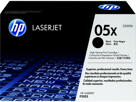 HP 05X High Yield Black Original LaserJet Toner Cartridge, Codigo: CE505X