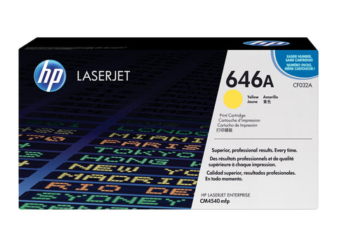 HP 646A Yellow Original LaserJet Toner Cartridge, Codigo: CF032A