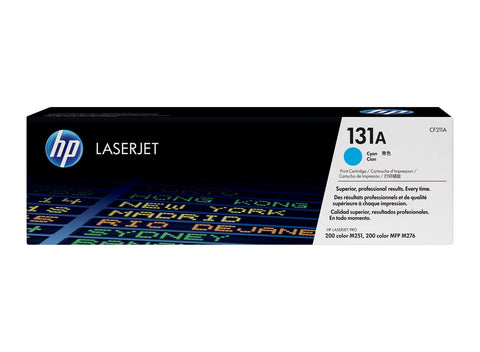 HP 131A Cyan Original LaserJet Toner Cartridge, Codigo: CF211A