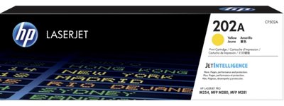 HP 202A Yellow Original LaserJet Toner Cartridge, Codigo: CF502A