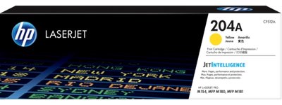 HP 204A Yellow Original LaserJet Toner Cartridge, Codigo: CF512A
