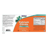 Now Suplementos, Citrato De Calcio Con Vitamina D, Magnesio, Zinc, Cobre Y Ma