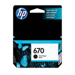 HP 670 Black Ink Cartridge, Codigo: CZ113AL