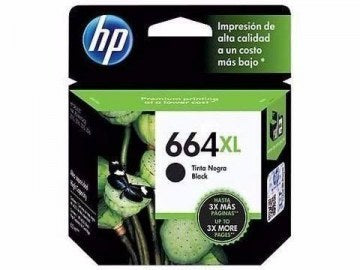 HP 664XL Black Ink Cartridge, Codigo: F6V31AL (HP664 XL Negro)