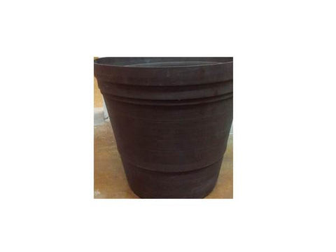 Pote artesanal de 10x9 pulgadas color chocolate, Plastico la ardilla