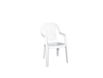 Silla plástica alta color blanco