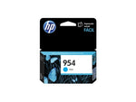 HP 954 CYAN ORIGINAL INK CARTRIDGE / OJ 8710/8720/8730/8210/7740/7720/7730, Codigo: L0S50AL