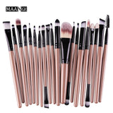 MAANGE 15/18/20 piezas brochas de maquillaje Set polvo base rubor sombra de ojos mezcla cosmética belleza maquillaje brocha kit de herramienta, Maquiagem