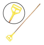 MANGO DE TRAPEADOR DE MADERA CABEZA PLASTICA , DURA-PRO.