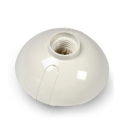 Plafón portalámpara oval color marfil, Bticino