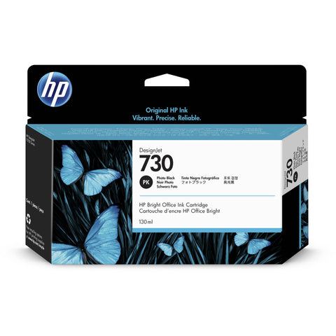 HP 730 130-ml Photo Black DesignJet Ink Cartridge, Codigo: P2V67A