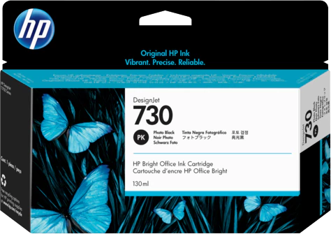 HP 730 300-ml Photo Black DesignJet Ink Cartridge, Codigo: P2V73A