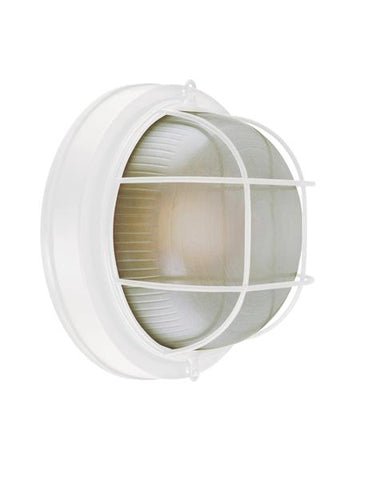 Lámpara de pared redonda para exteriores blanca mono luz 60 watts base de socket e27, Westinghouse
