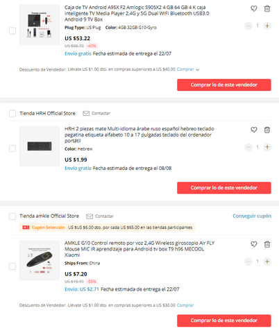 Pedido Especial Cliente Aliexpress 062619