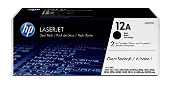 HP 12A Black Original LaserJet Toner Cartridge Dual Pack, Codigo: Q2612AD