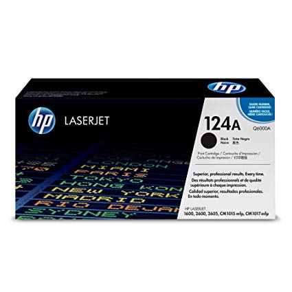 HP 124A Black Original LaserJet Toner Cartridge, Codigo: Q6000A