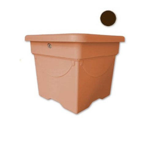 Pote cuadrado de 12x10" chocolate, Plastico la ardilla