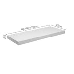 Repisa recta tendenza 4x25x60 cm blanco, Prat-k