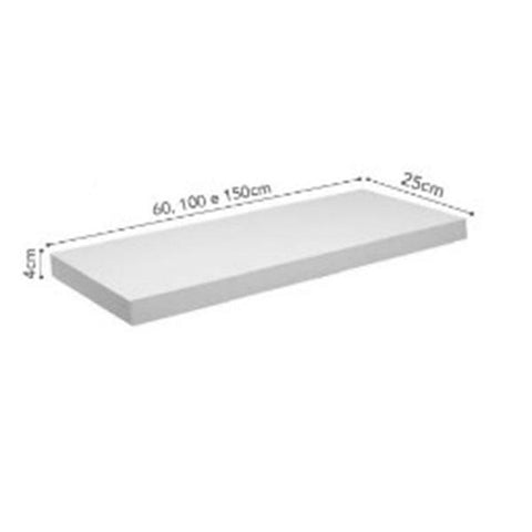 Repisa recta tendenza 4x25x60 cm blanco, Prat-k