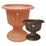 Pote estilo clásico con pedestal de 23x24" chocolate, Plastico la ardilla