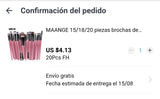 MAANGE 15/18/20 piezas brochas de maquillaje Set polvo base rubor sombra de ojos mezcla cosmética belleza maquillaje brocha kit de herramienta, Maquiagem