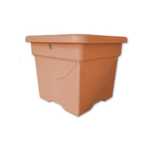Pote cuadrado de 12x10" terracota, Plastico la ardilla