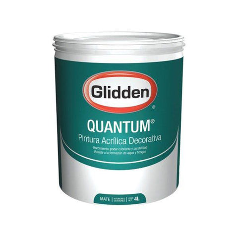 Pintura quantum acrílica mate color pastel de 4 litros., Glidden