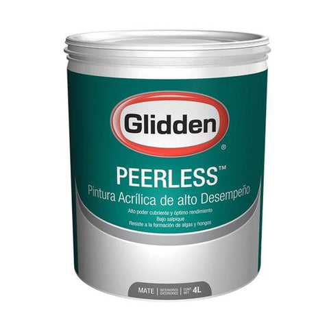 Peerless acrilica mate intermedia 4 litros., Glidden