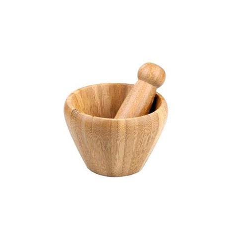 Majador para ajo de bamboo