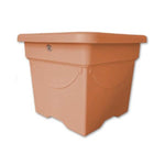 Pote cuadrado de 8x7" terracota, Plastico la ardilla