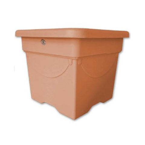 Pote cuadrado de 8x7" terracota, Plastico la ardilla