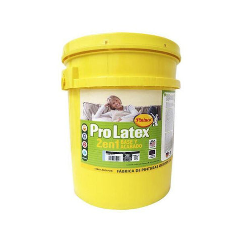 Pintura 2 en 1 para base y acabado base intermedia pro latex de 5 galones, Pintuco