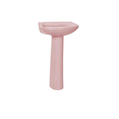 Lavamanos acuacer con pedestal color rosa bahama, Corona