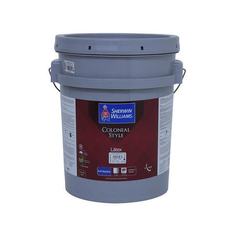 Pintura látex estilo colonial base satinado de 19 litros., Sherwin willians