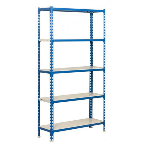 Mueble de 5 estantes azul y blanco 70.9 x 35.4 x 11.8, Simon rack
