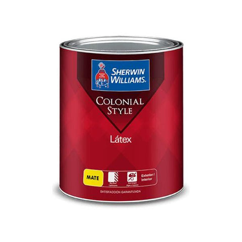 Pintura látex estilo colonial base deep mate de 4 litros., Sherwin willians