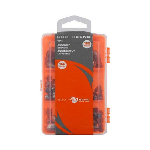 Set de 160 piezas de plomo para pesca "surtidos", South bend