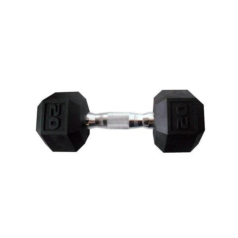 Mancuerna de 9 kg / 20 lbs con goma protectora, Weider
