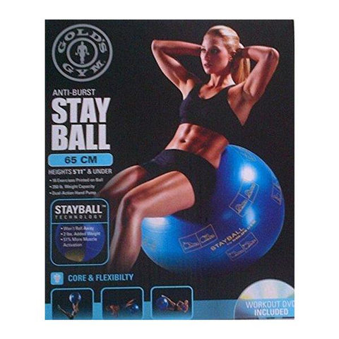 Balon de estabilidad para ejercicios 65 cm gold's gym anti-burst stayball, Golds gym