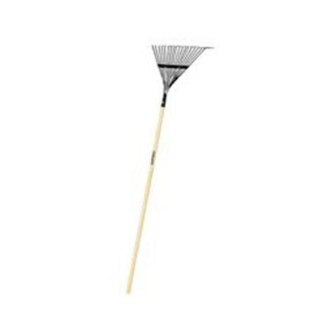 Escoba de metal con mango de madera 48"