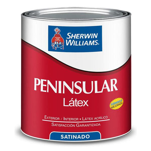 Pintura de látex peninsular satinado base deep de 4 litros., Sherwin willians