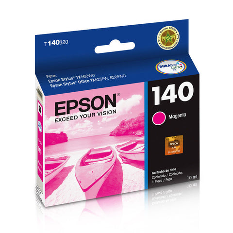 EPSON T140 DURABRITE ULTRA INK, CARTUCHO DE TINTA, MAGENTA, CODIGO: T140320-AL, PARA: WORKFORCE T42WD (RELATED TERMS: T-42WD 140)