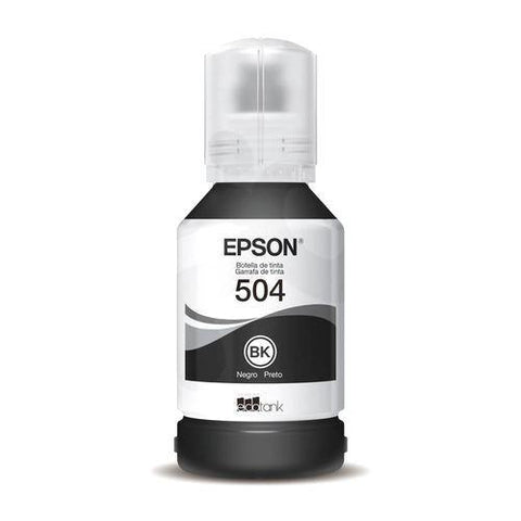 EPSON T504 ECOTANK, BOTELLA DE TINTA, NEGRO, CODIGO: T504120-AL, PARA: ECOTANK L4160 L6191 L6171 L6161 L4150 (RELATED TERMS: L-4160 L-6191 L-6171 L-6161 L-4150 504)