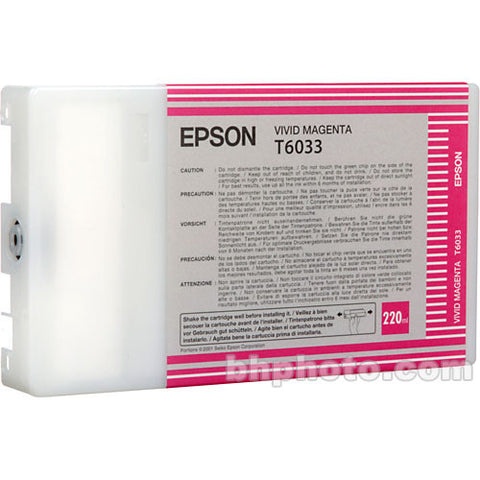 EPSON T603 ULTRACHROME K3, CARTUCHO DE TINTA, MAGENTA VIVIDO, CODIGO: T603300, PARA: STYLUS PRO 7800 7880 9800 9880 (RELATED TERMS: STYLUS7800 STYLUS7880 STYLUS9800 STYLUS9880)