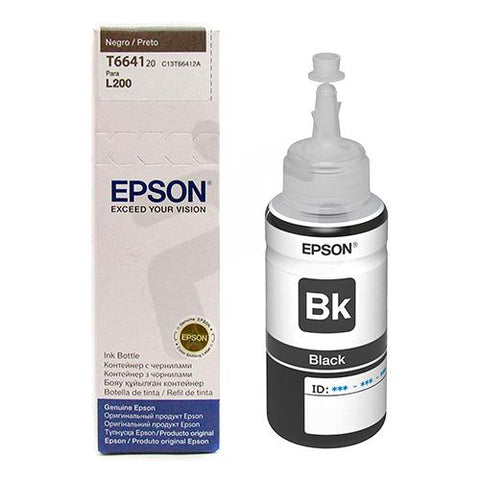 EPSON T664 CISS, BOTELLA DE TINTA, NEGRO, CODIGO: T664120-AL, PARA: ECOTANK L110 L1300 L200 L310 L365 L375 L380 L395 L455 L475 L495 L565 L575 L850 (RELATED TERMS: T664 T664120 664)