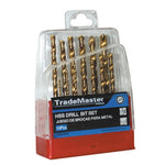 Juego de 13 brocas para metal con revestimiento de titanio, Trademaster