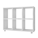 Librero blanco con ruedas, Brv moveis