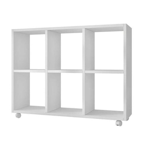 Librero blanco con ruedas, Brv moveis